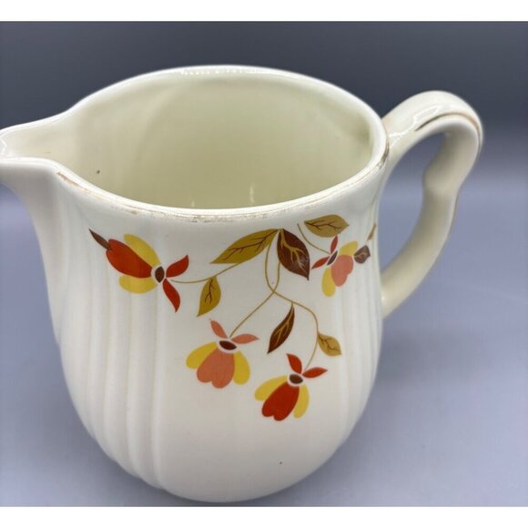 Vtg Halls Jewel  Floral Autumn Leaf Design‎ 6" Tall Ceramic - Picture 2 of 9